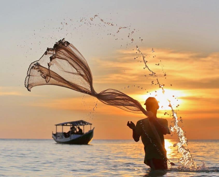 sustainable fishing sunset